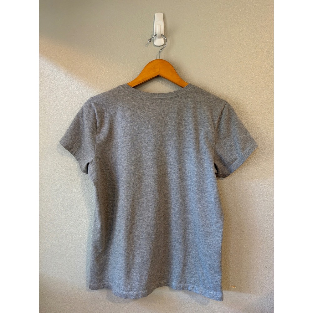 Life is Good Crusher Tee Womens Large Grey V-Neck Bird Floral Graphic T-Shirt - Picture 5 of 7